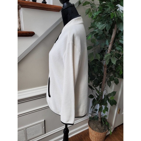 Vintage Talbots Solid Ivory Cotton Long Sleeve Pullover Casual Sweater Medium - Picture 5 of 9